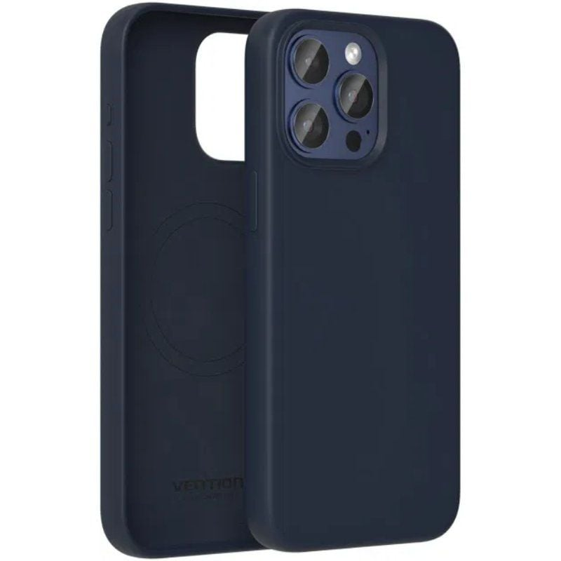 FUNDA SILICONA MAGSAFE IPHONE 15 PRO MAX AZUL MEDIANOCHE VENTION