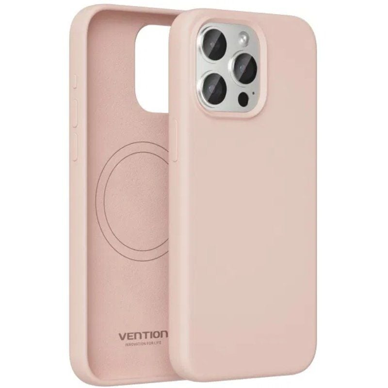 FUNDA SILICONA MAGSAFE IPHONE 13 ROSA VENTION