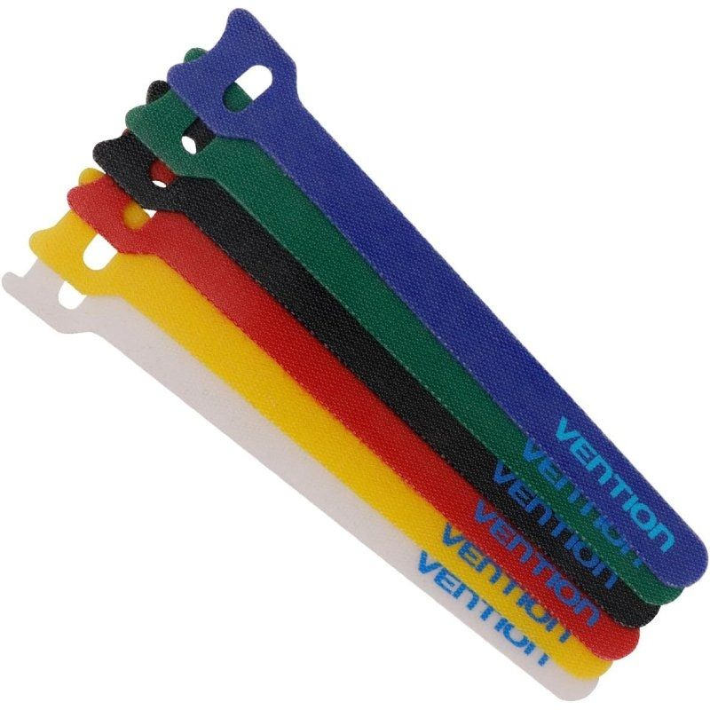 TIRA ORGANIZADORA CABLES 0.15 M (6 uds) COLORES VENTION