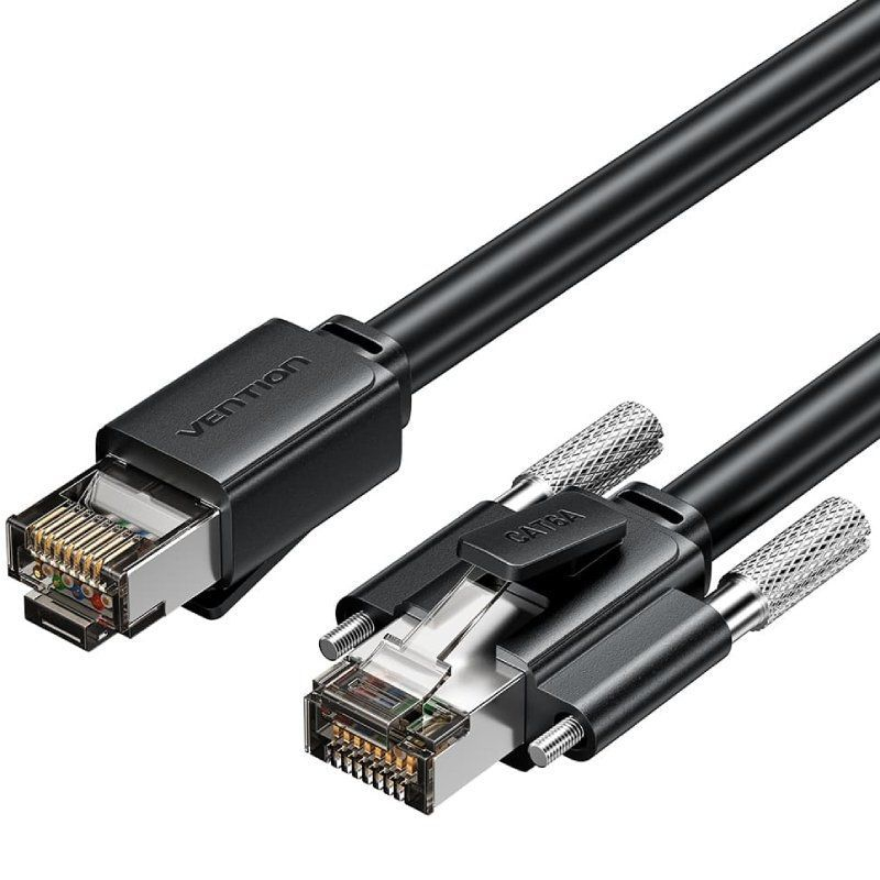 CABLE DE RED LATIGUILLO RJ45 CAT.6 SFTP AWG26 5 M NEGRO VENTION