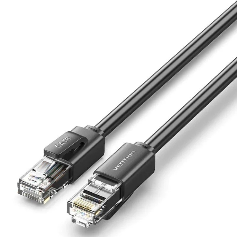 CABLE DE RED LATIGUILLO RJ45 UTP CAT6 AWG26 0.5 M NEGRO VENTION