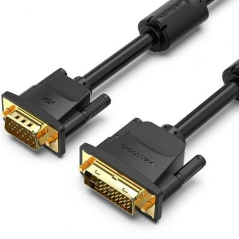 CONVERSOR DVI-I/M A VGA/M 1 M NEGRO VENTION