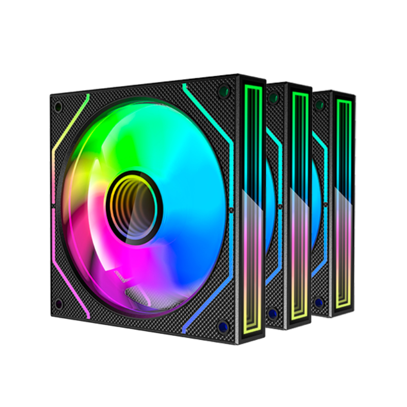KIT 3 VENTILADORES AUXILIAR MF-3D PRO NEGRO MARS GAMING