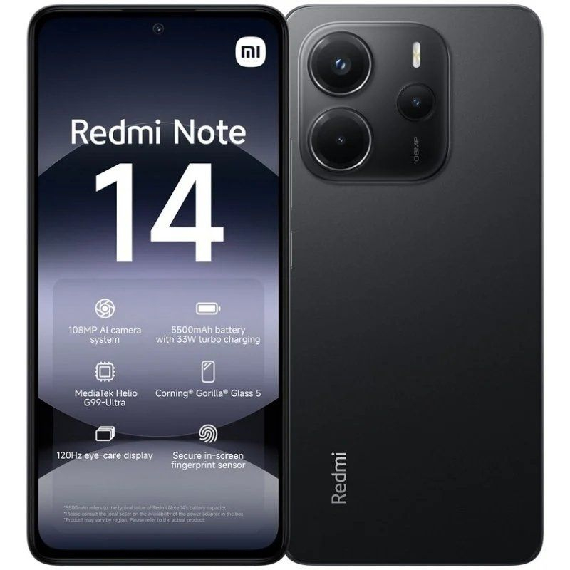 SMARTPHONE REDMI NOTE 14 (8+256GB) BLACK XIAOMI