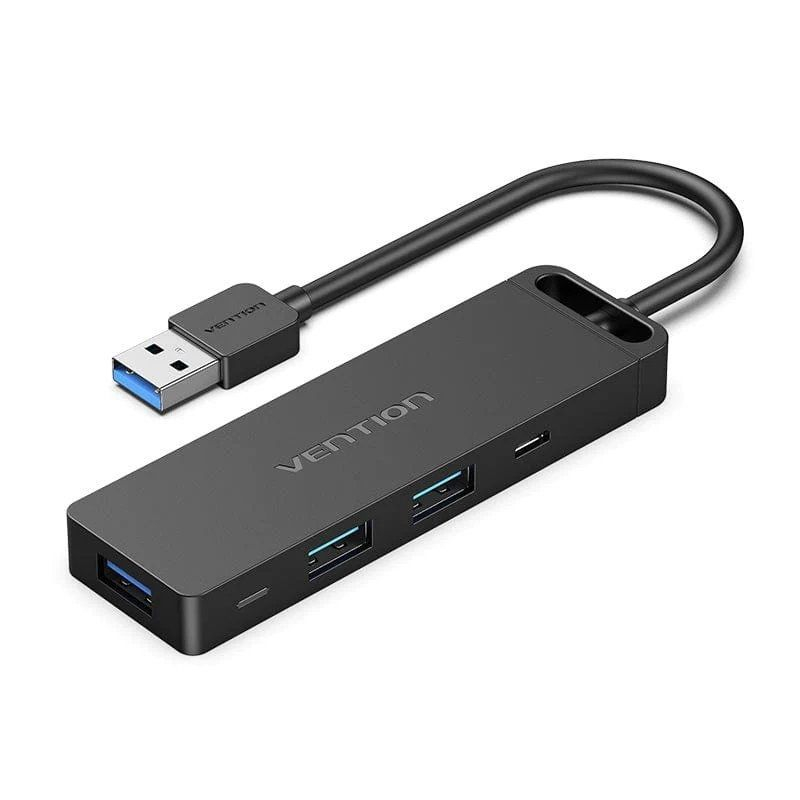 HUB 6 PUERTOS 3.0 USB 3xUSB 1xMICROUSB PC 1xLECTOR TARJETAS NEGRO VENTION
