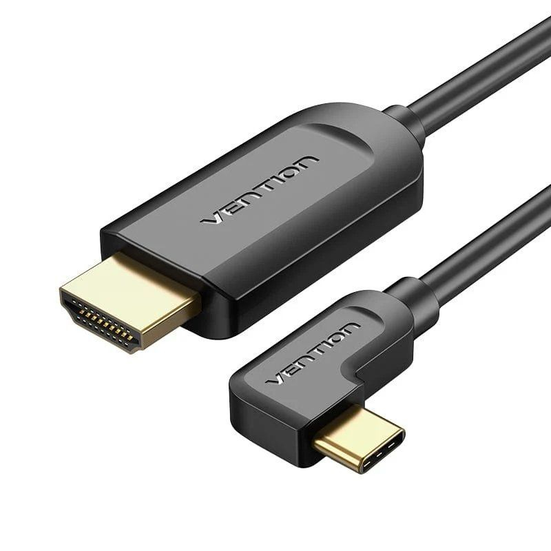 CONVERSOR 1.4 USB-C/M A HDMI/M 4K ACODADO 1.5 M NEGRO VENTION