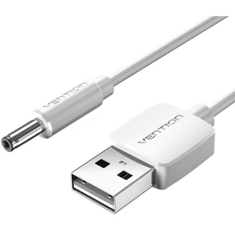 CABLE ALIMENTACION USB-A/M A DC 5.5 MM/M 1.5 M BLANCO VENTION