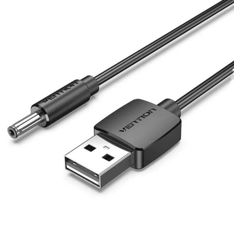 CONVERSOR USB/M DC 3.5 MM/M 0.5 M NEGRO VENTION