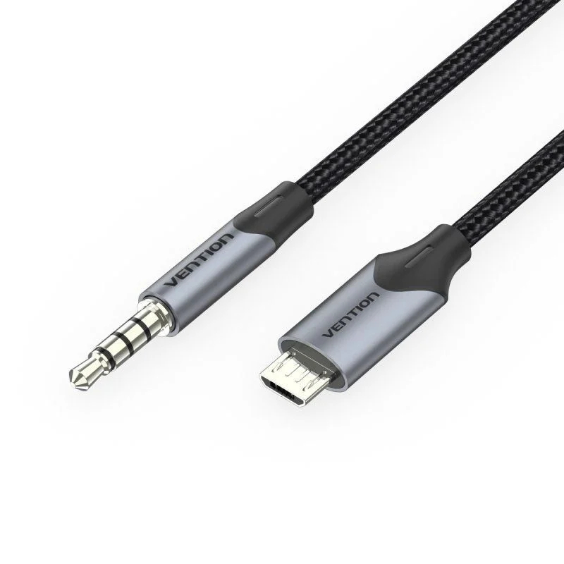 CABLE AUDIO MICROUSB/M JACK 3.5/M 1.5 M NEGRO VENTION