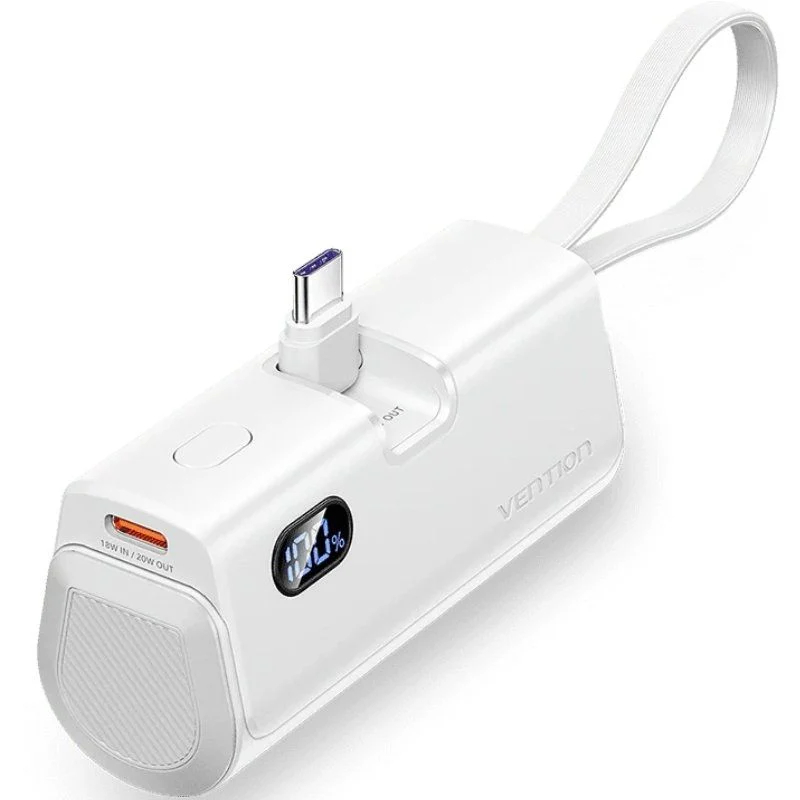 POWER BANK 4800mAh 22.5W WIRELESS BLANCO VENTION