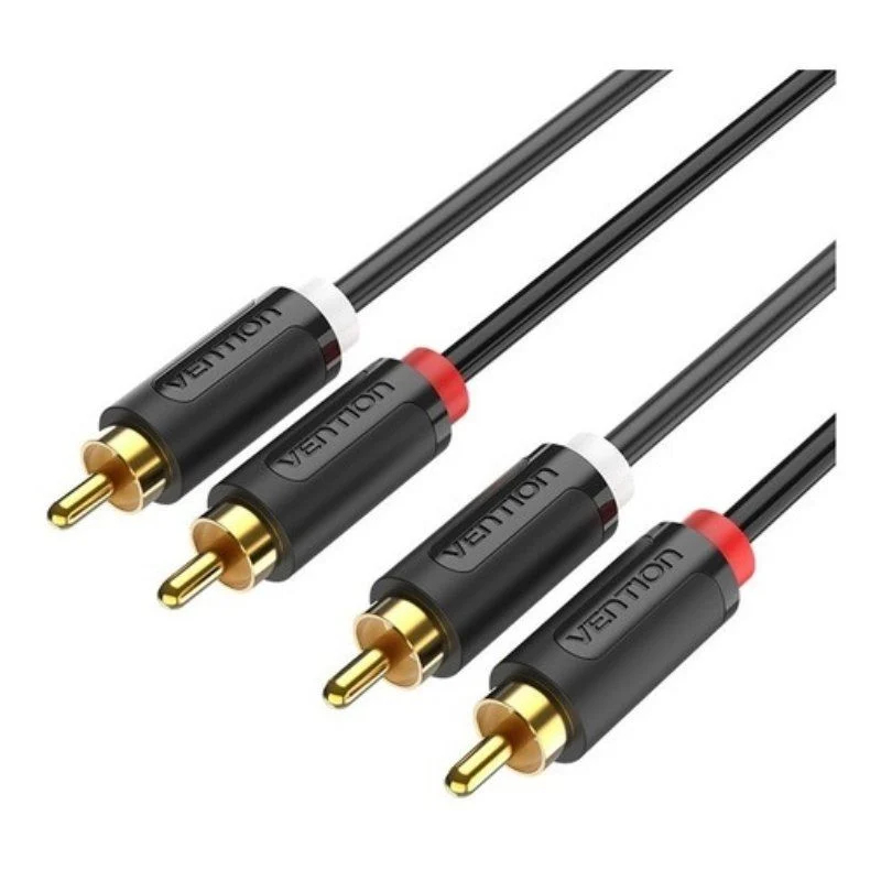 CABLE AUDIO ESTEREO 2xRCA/M - 2xRCA/M 1 M NEGRO VENTION