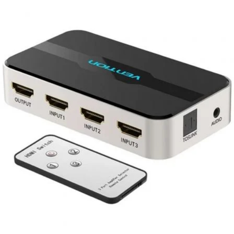 DUPLICADOR 3xHDMI/H-HDMI/M-AUDIO NEGRO VENTION