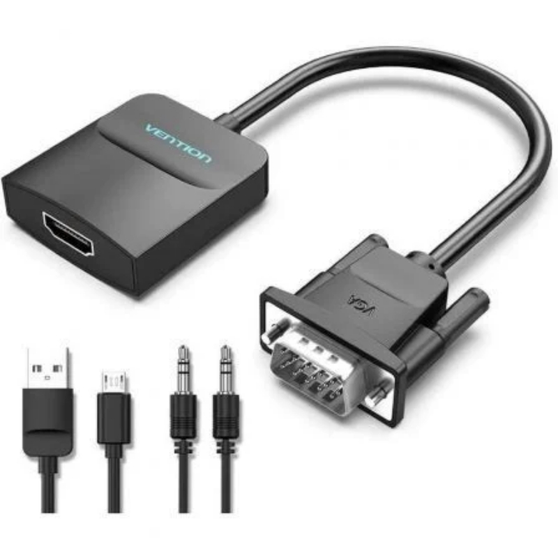 CONVERSOR VGA A HDMI 1 M NEGRO VENTION