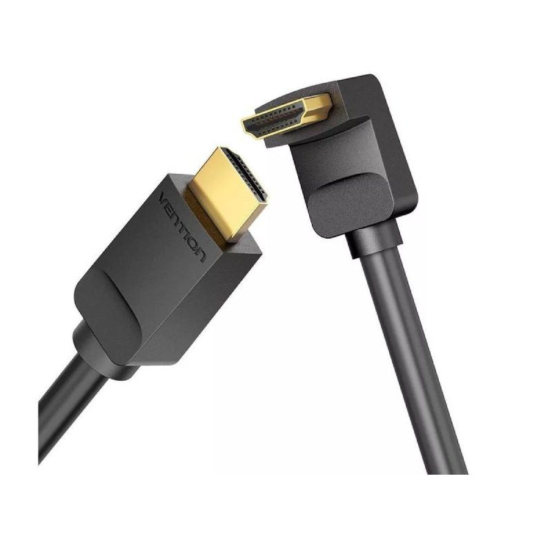 CABLE HDMI V2.0 4K M-M ACODADO 90º 3 M NEGRO VENTION