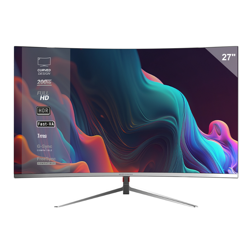 MONITOR GAMING CURVO MV-27C SLIM 27" BLANCO MARS GAMING