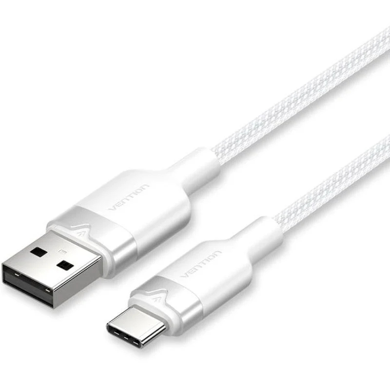 CABLE USB-C A USB-A TRENZADO 2 M BLANCO VENTION