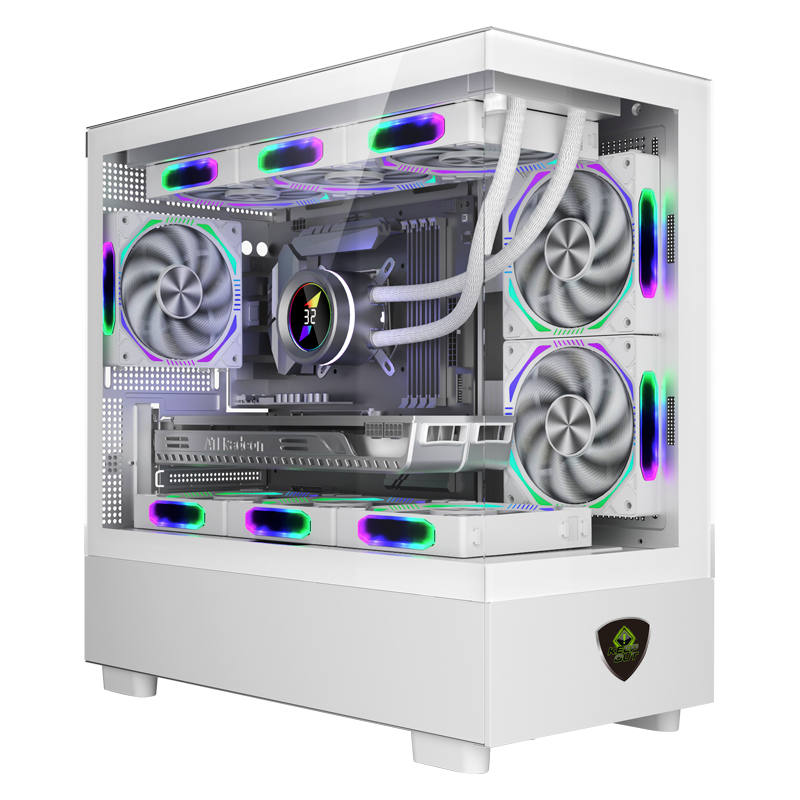 CAJA MICROATX XC-301 GLASS ARGB BLANCO KEEPOUT