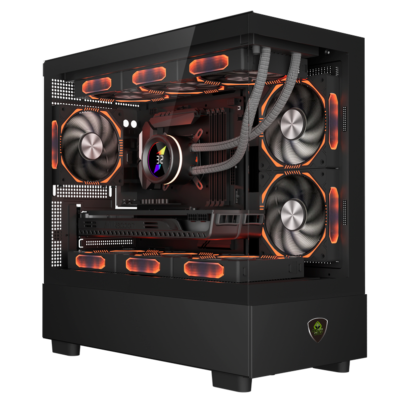 CAJA MICROATX XC-301 GLASS ARGB KEEPOUT