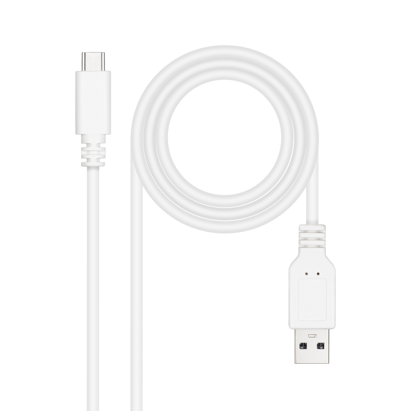 CABLE USB 2.0 3A TIPO USB-C/M- A/M 3 M BLANCO NANOCABLE