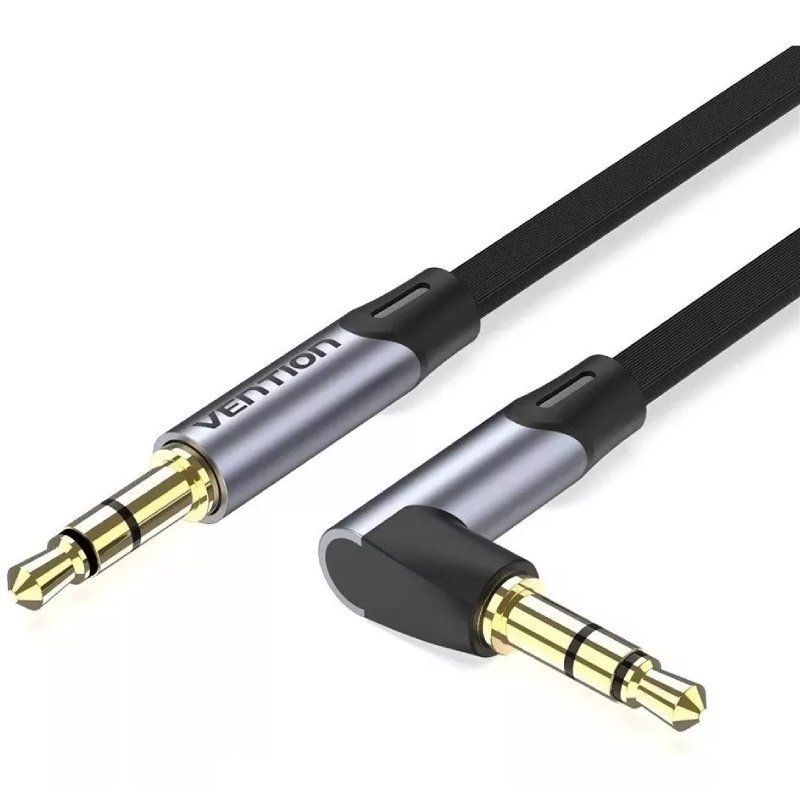 CABLE AUDIO ESTEREO ACODADO JACK 3.5/M JACK 3.5/M 2 M GRIS VENTION