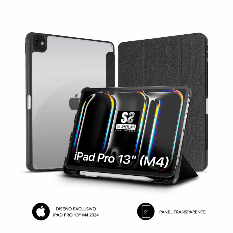 FUNDA TABLET IPAD PRO 12.9" 2024  NEGRO SUBBLIM