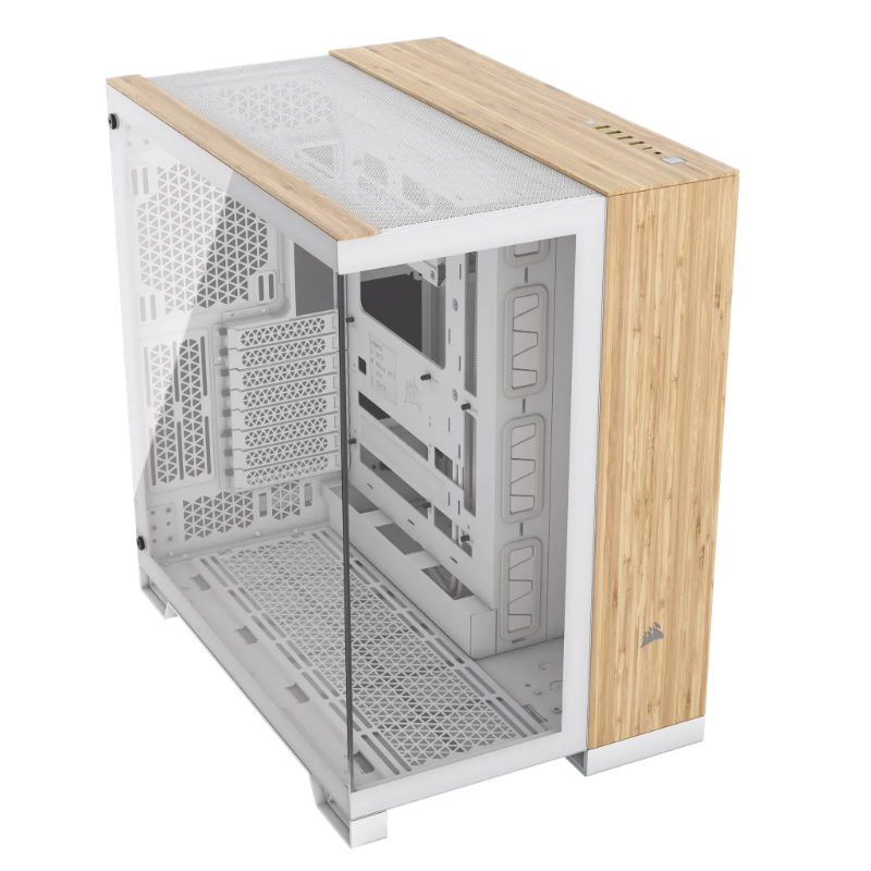 CAJA SEMITORRE ATX 6500X TG WHITE/BAMBOO WOOD CORSAIR