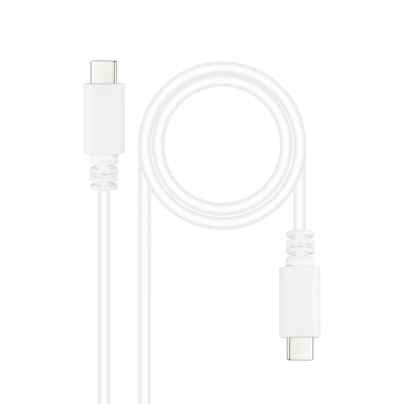 CABLE USB 2.0 3A TIPO USB-C/M-USB-C/M 1.5 M BLANCO NANOCABLE