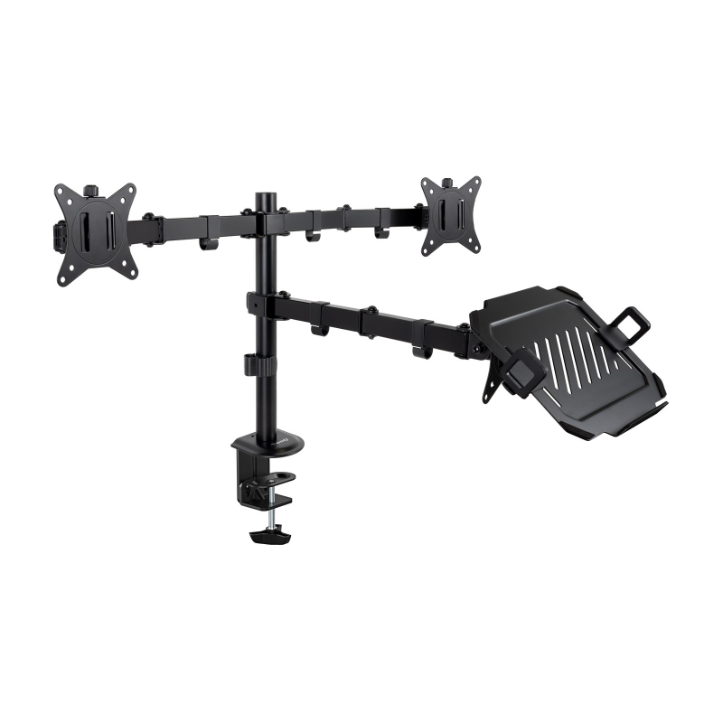 SOPORTE MESA 2 PANTALLAS 17"-32" Y PORTATIL TOOQ