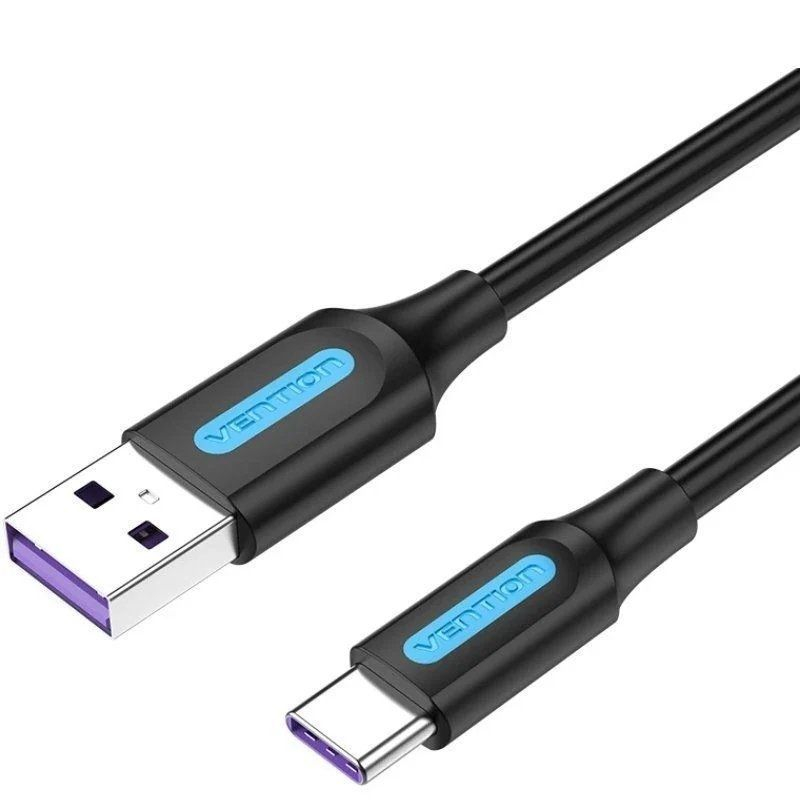 CABLE USB-A A USB-C M-M 2 M NEGRO VENTION
