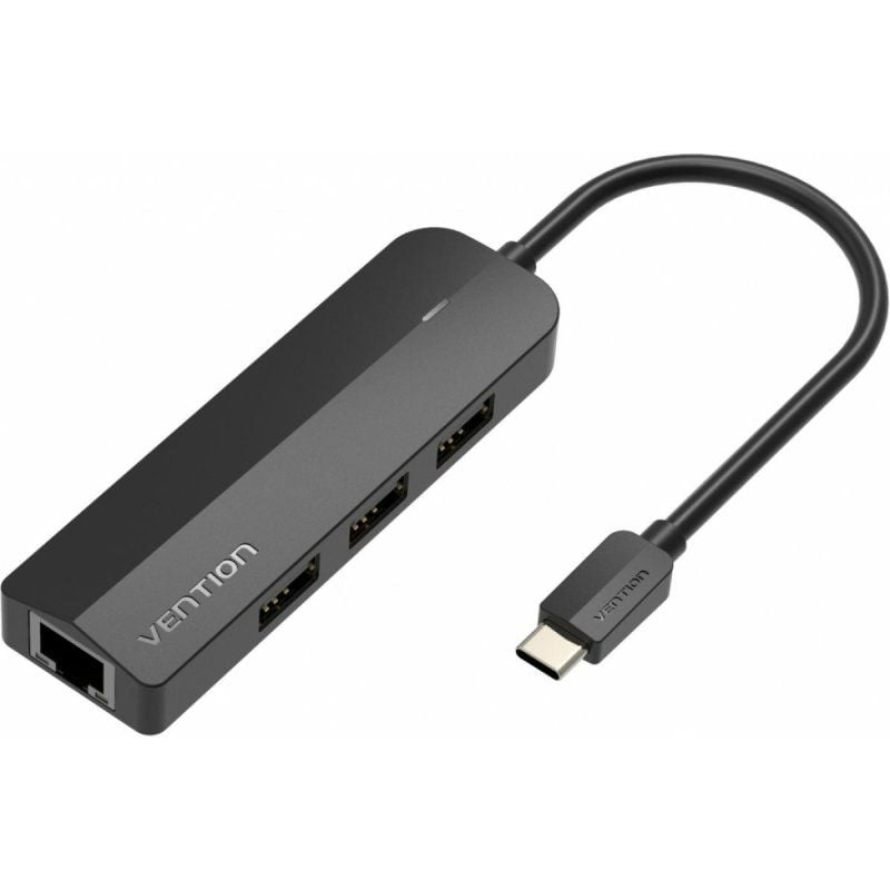 DOCKING STATION 5 PUERTOS USB-C 3xUSB-A/1xRJ45/1xMICRO B PD NEGRO VENTION