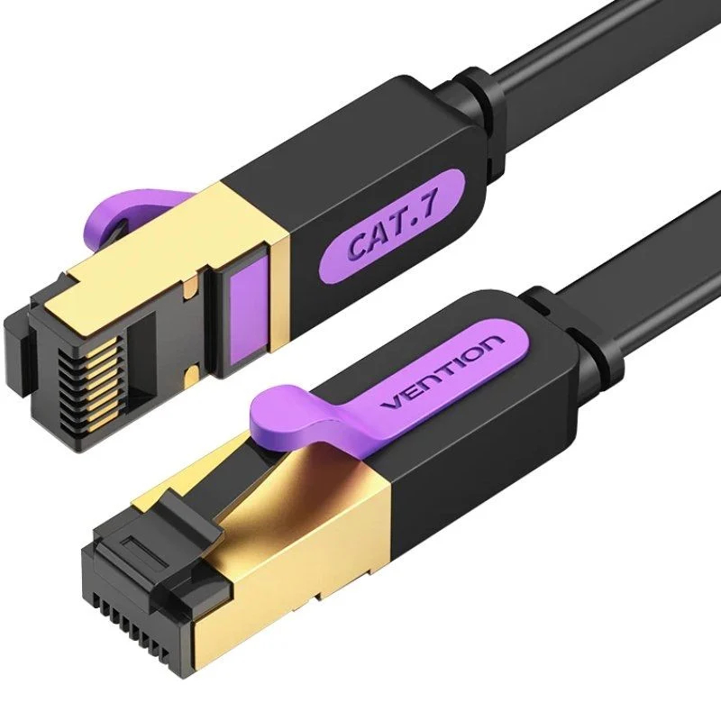 CABLE DE RED LATIGUILLO RJ45 CAT.7 STP AWG30 8 M NEGRO VENTION