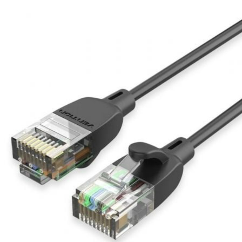 CABLE DE RED LATIGUILLO RJ45 UTP CAT6A AWG32 8 M NEGRO VENTION