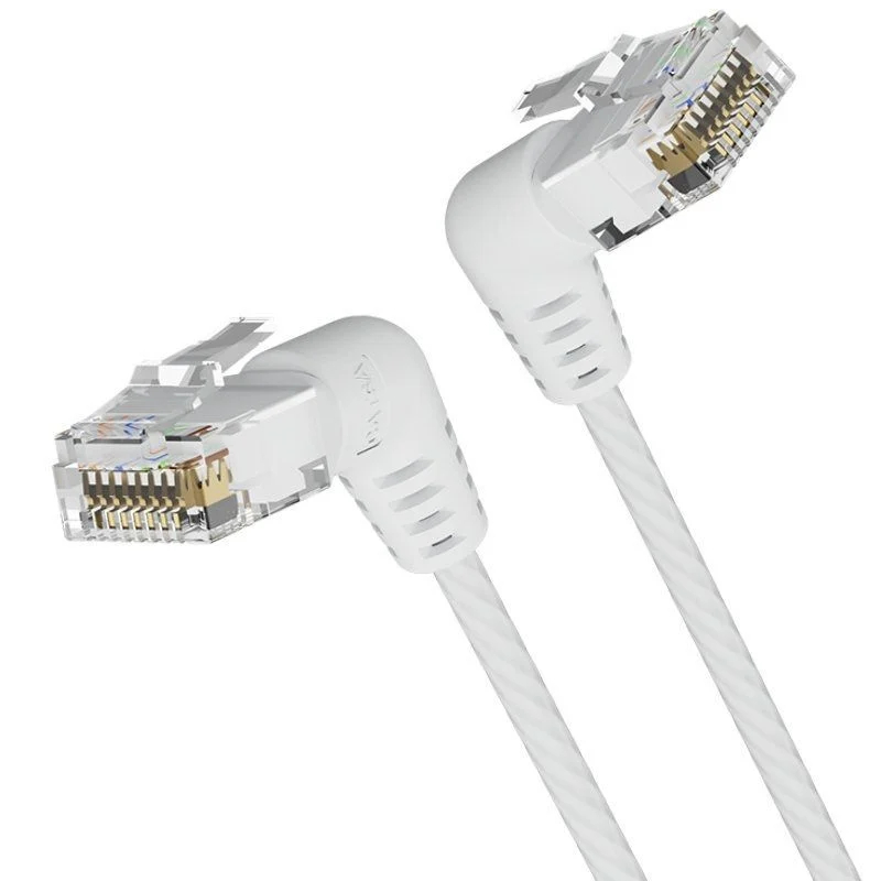 CABLE DE RED LATIGUILLO ACODADO RJ45 UTP CAT6A AWG32 0.5 M BLANCO VENTION