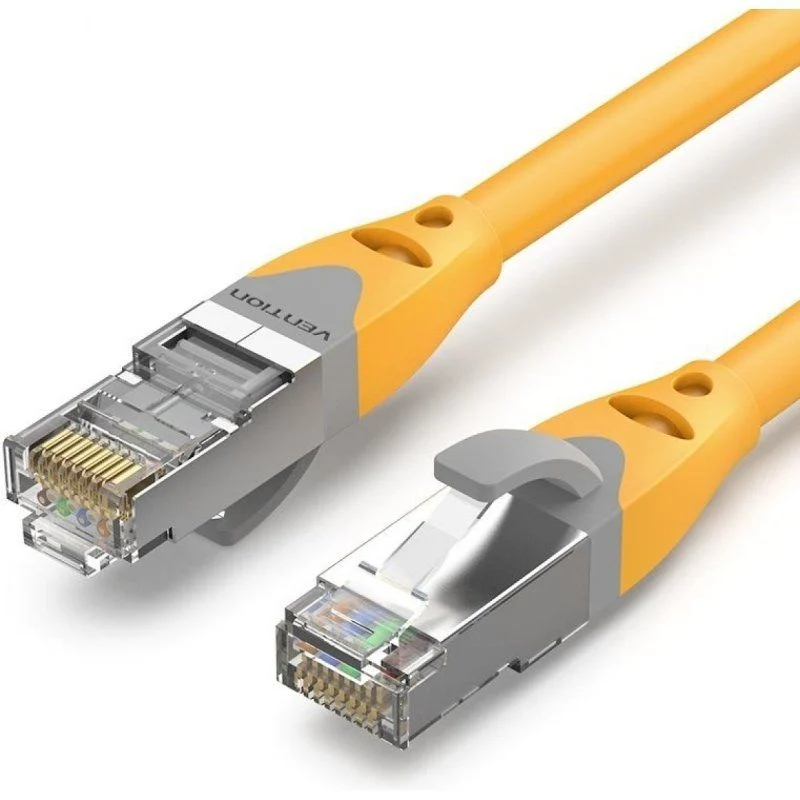 CABLE DE RED LATIGUILLO RJ45 CAT.6A SFTP AWG27 0.5 M AMARILLO VENTION