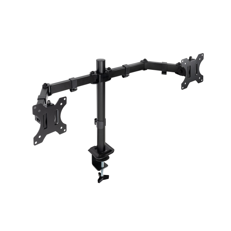 SOPORTE MESA 2 PANTALLAS GIRATORIO E INCLINABLE 17"-27" TOOQ