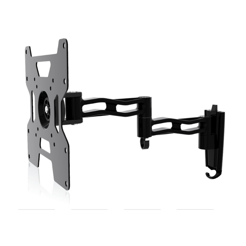 SOPORTE PARED-TV 17"-37" GIRO/INCLINABLE TRIPLE TILT & SWIVEL NEGRO HAEGER