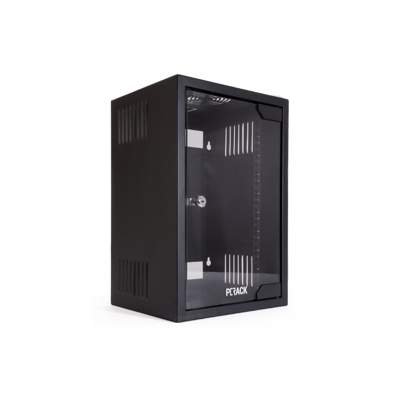 ARMARIO MURAL RACK 10" 9U 310x260x470 PUERTA DE CRISTAL PC RACK