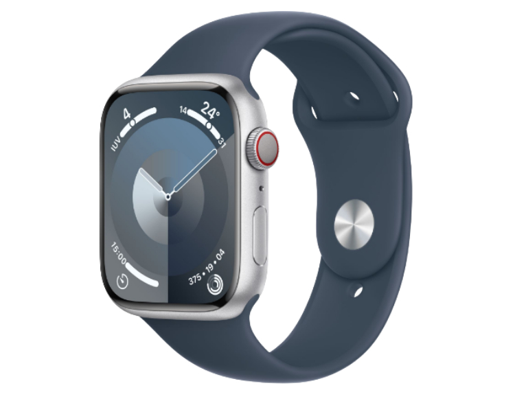 APPLE WATCH SERIES 9 CAJA ALUMINIO GPS+CELL 45mm CORREA DEPORTIVA STORM BLUE S/M