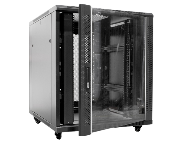 ARMARIO DE SUELO RACK 19´´ 18U 800x800 PUERTA DE CRISTAL