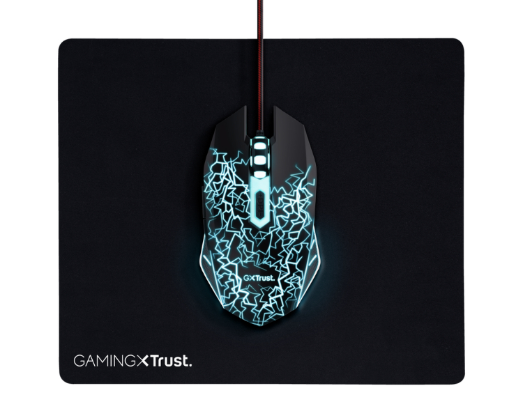 KIT GAMING BASIC RATON + ALFOMBRILLA TRUST