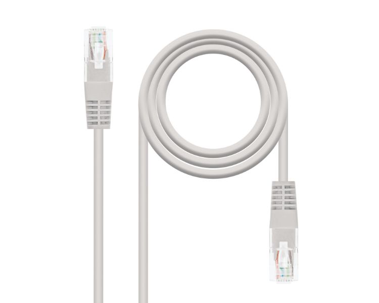 CABLE DE RED LATIGUILLO RJ45 CAT.5E UTP AWG24 7 M GRIS NANOCABLE