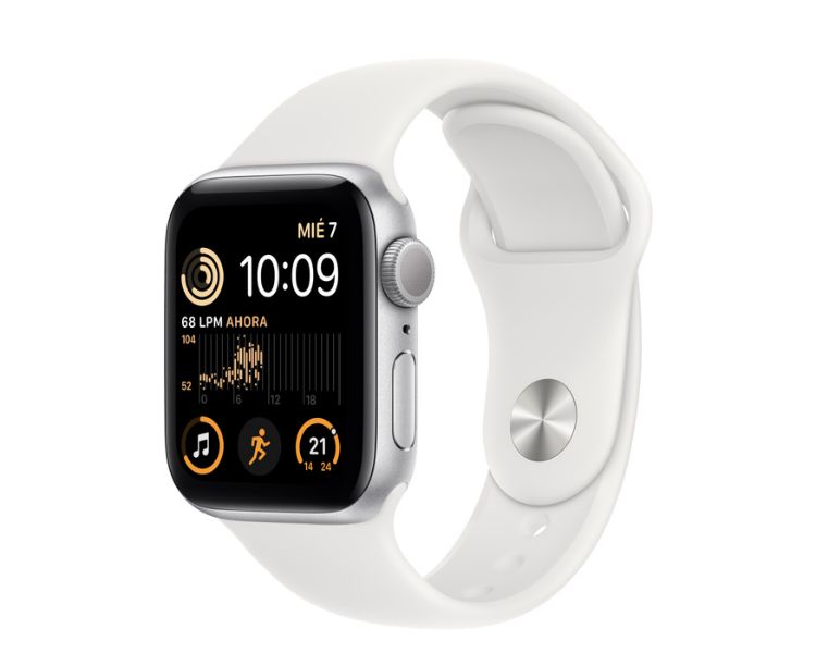 APPLE WATCH SE CAJA ALUMINIO PLATA GPS+CELL 44mm CORREA DEPORTIVA BLANCA