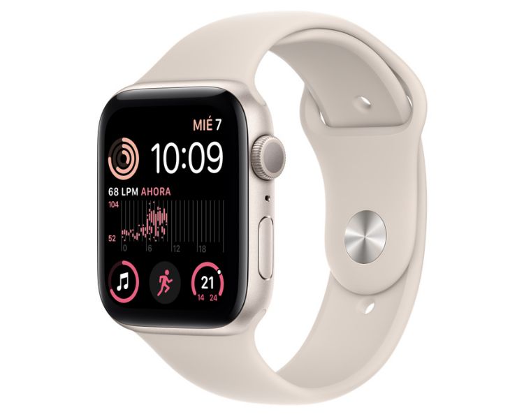 APPLE WATCH SE CAJA ALUMINIO STARLIGHT GPS+CELL 40mm CORREA DEPORTIVA STARLIGHT