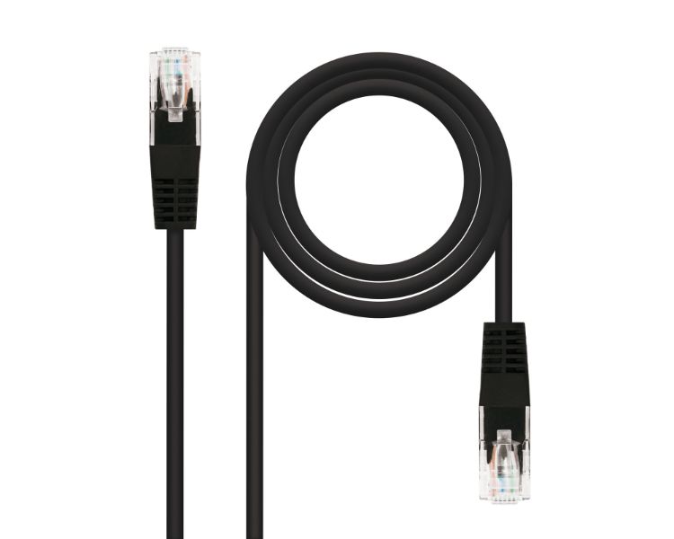 CABLE DE RED LATIGUILLO RJ45 CAT.5E UTP AW24 5 M NEGRO NANOCABLE