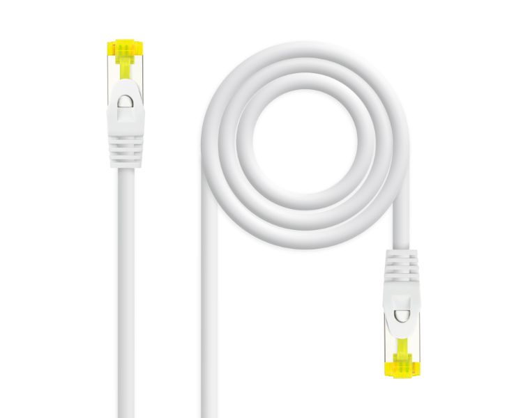 CABLE DE RED LATIGUILLO RJ45 SFTP CAT6A AWG26 0.30 M BLANCO NANOCABLE
