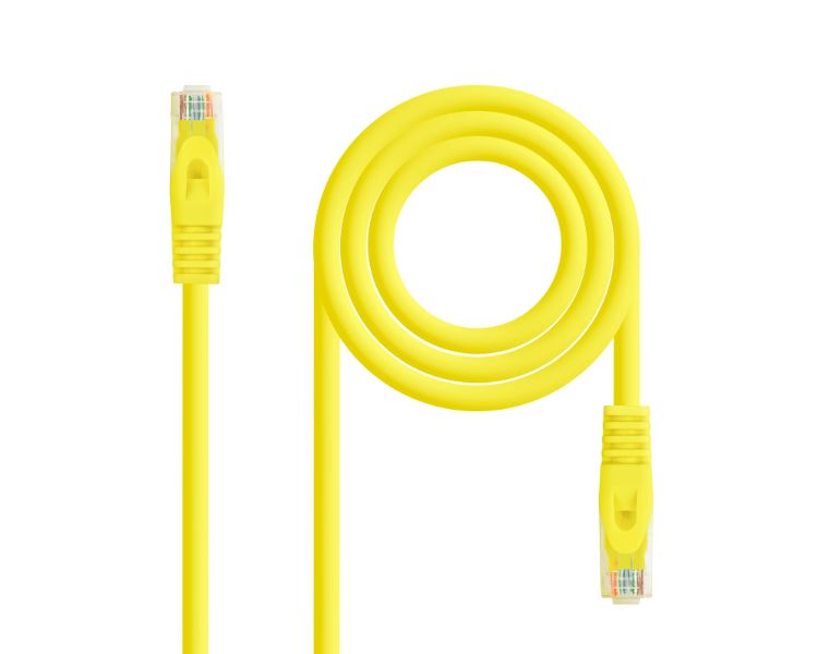 CABLE DE RED LATIGUILLO RJ45 UTP CAT6A AWG24 LSZH 0.25 M AMARILLO NANOCABLE