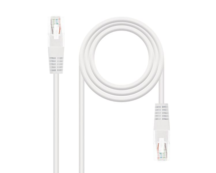 CABLE DE RED LATIGUILLO RJ45 UTP CAT6 AWG24 0.25 M BLANCO NANOCABLE