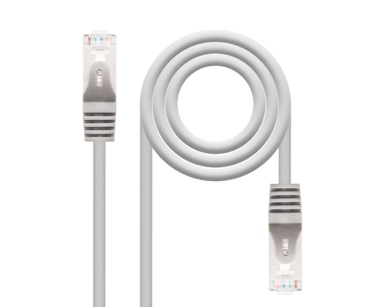 CABLE DE RED LATIGUILLO RJ45 FTP CAT6 AWG24 10 M GRIS NANOCABLE