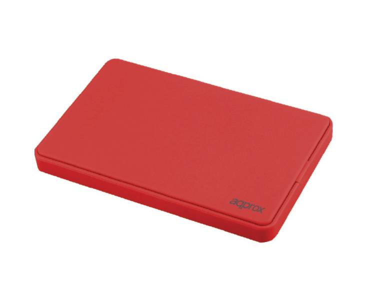 CAJA EXTERNA USB 2.5" SATA USB 3.0 SCREWLESS ROJO APPROX