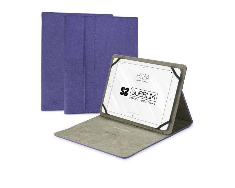 FUNDA TABLET CLEVER STAND HASTA 11" MORADO SUBBLIM